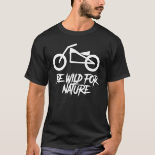 電動オートバイEバイクの自然に野生である Tシャツ