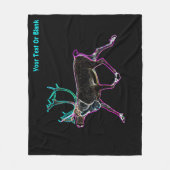 電動カリブー（トナカイ） フリースブランケット (正面)