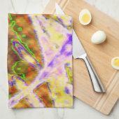 電動グリーンオーガニック キッチンタオル (四つ折り)