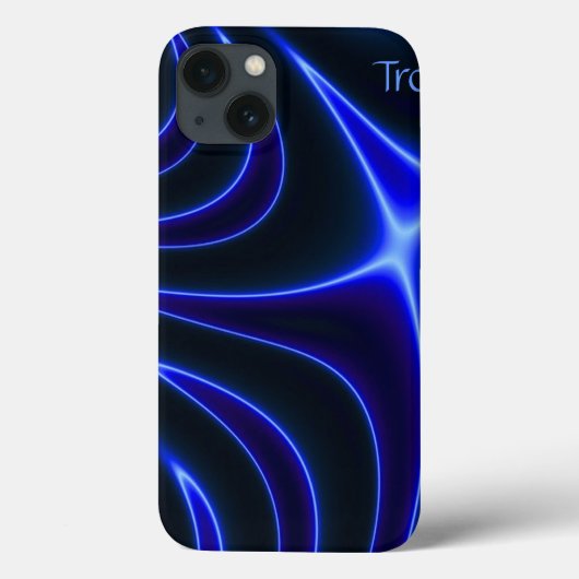 電動コバルトブルー抽象芸術iPadケース Case-Mate iPhoneケース (裏面)