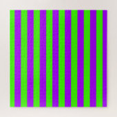 電動サイケデリック紫とハーレクイングリーン ジグソーパズル (横)