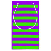 電動サイケデリック紫とハーレクイングリーン スモールペーパーバッグ (裏面)