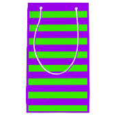 電動サイケデリック紫とハーレクイングリーン スモールペーパーバッグ (正面)