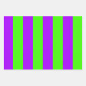 電動サイケデリック紫とハーレクイングリーン ラッピングペーパーシート (正面3)