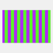 電動サイケデリック紫とハーレクイングリーン ラッピングペーパーシート (正面2)