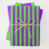 電動サイケデリック紫とハーレクイングリーン ラッピングペーパーシート (インサイチュ)