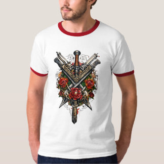 電動スカルロックアンドロール Tシャツ