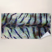 電動タイガースキンプリント ビーチタオル (正面)