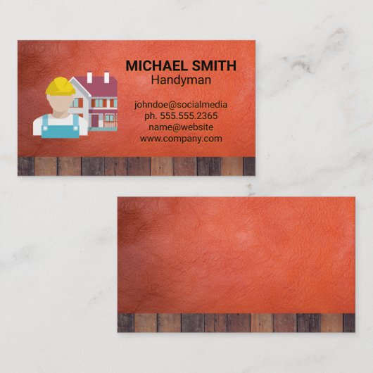 電動ドリル工具 | 建築作業者 名刺 (正面/裏面)