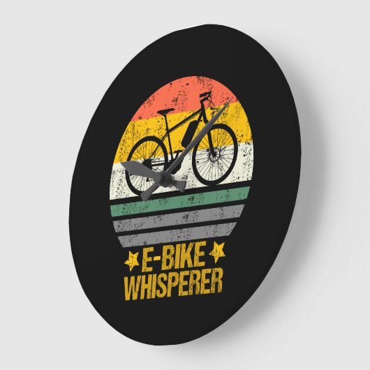 電動バイク用ウィスパーレトロヴィンテージ ラージ壁時計 (傾斜)