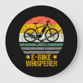 電動バイク用ウィスパーレトロヴィンテージ ラージ壁時計 (正面)