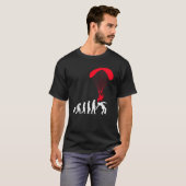電動パラモーター 楽しいパラグライダーの進化 パラ Tシャツ (正面フル)