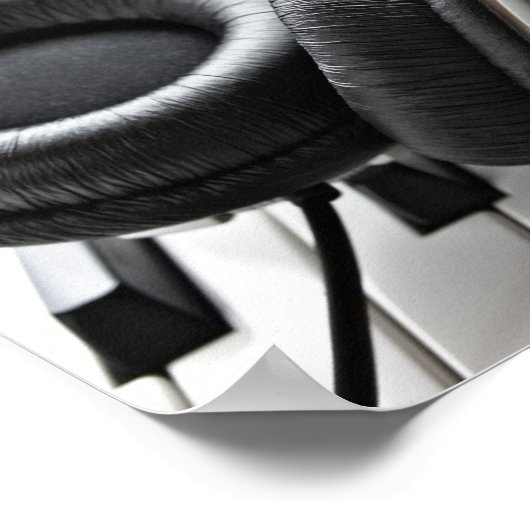 電動ピアノキーボード ポスター (角)