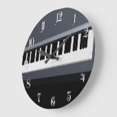 電動ピアノキーボード ラージ壁時計 (傾斜)
