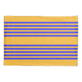電動ブルーと黄色の5つのストライプパターン 枕カバー (裏面)