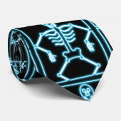 電動ブルーのスケルトンタイ ネクタイ (ロール)