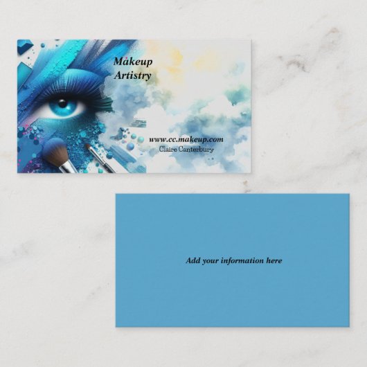 電動ブルーアイシャドウメイク 名刺 (正面/裏面)