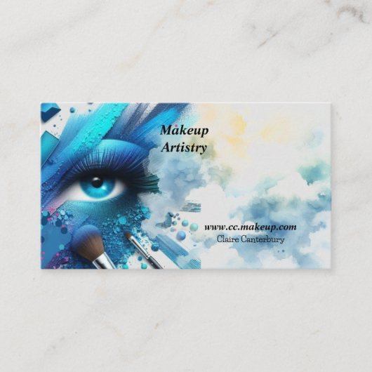 電動ブルーアイシャドウメイク 名刺 (正面)