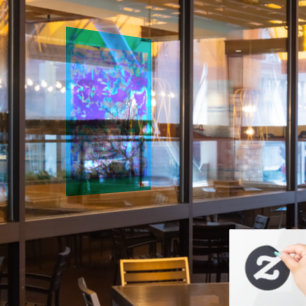 電動ブルーウィンドウデカール ウィンドウサイン