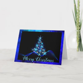 電動ブルークリスマスカード シーズンカード