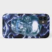 電動ブルークロームスカルiPhone 5Gケース Case-Mate iPhoneケース (裏面(横))