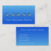 電動ブルーシェードクロシェモダンシンプルーエレガント 名刺 (正面/裏面)