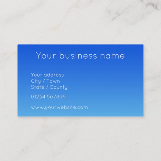 電動ブルーシェードクロシェモダンシンプルーエレガント 名刺 (裏面)