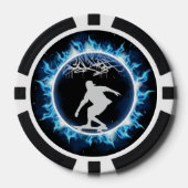 電動ブルースケーターゲームトランプのポーカーチップ ポーカーチップ (正面)