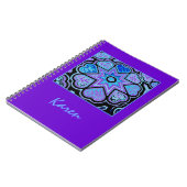 電動ブルーハート&スターズノートブック/ジャーナル ノートブック (左側)