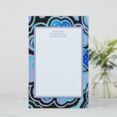 電動ブルーハート&スターズ文房具 便箋 (スタンド正面)