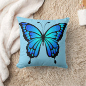 電動ブルーバタフライ装飾用クッション クッション (ブランケット)