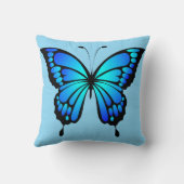 電動ブルーバタフライ装飾用クッション クッション (裏面)