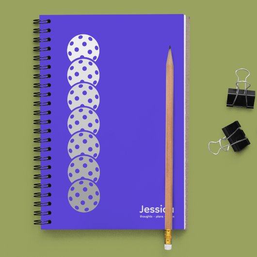 電動ブルーピックボールのグラデーションパーソナル ノートブック