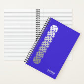 電動ブルーピックボールのグラデーションパーソナル ノートブック (内側)