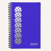 電動ブルーピックボールのグラデーションパーソナル ノートブック (正面)