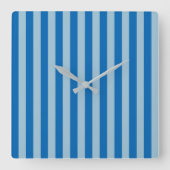 電動ブルーレモネードとアクアマリン垂直Str スクエア壁時計 (正面)