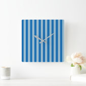 電動ブルーレモネードとアクアマリン垂直Str スクエア壁時計 (ホーム)