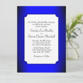 電動ブルー結婚式招待状 招待状 (スタンド正面)