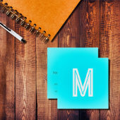 電動ブルー – モノグラはっきりしたム スクエア名刺