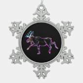 電動マウス スノーフレークピューターオーナメント (正面)