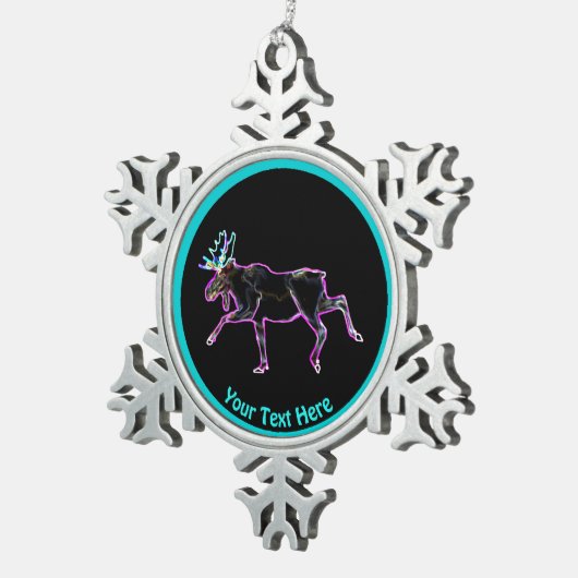 電動マウス スノーフレークピューターオーナメント (右)