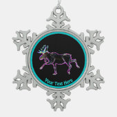 電動マウス スノーフレークピューターオーナメント (正面)