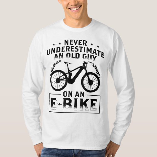 電動マウンテンバイクパパEバイクサイクリング Tシャツ (正面)