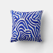 電動マツズブルー抽象芸術パターン クッション (裏面)