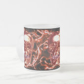 電動レッドクロームスカルマグ フロストグラスマグカップ (正面左)