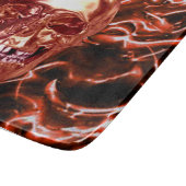 電動レッドクロームスカル切断板 カッティングボード (角)