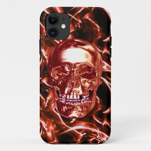 電動レッドクロームスカルiPhone 5ケース Case-Mate iPhoneケース (裏面)