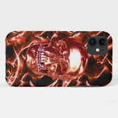 電動レッドクロームスカルiPhone 5ケース Case-Mate iPhoneケース (裏面(横))