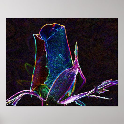 電動ローズブドフラワーアート ポスター (正面)