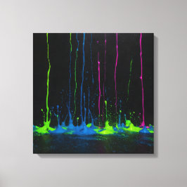 電動木光滴下絵を描デザイン キャンバスプリント